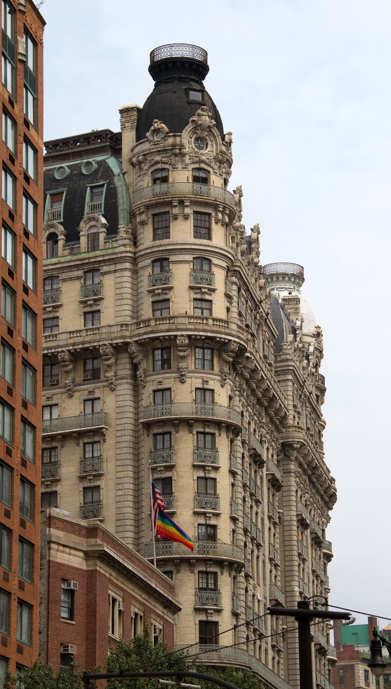 The Ansonia rising above Broadway at West 73rd Street in 2011.