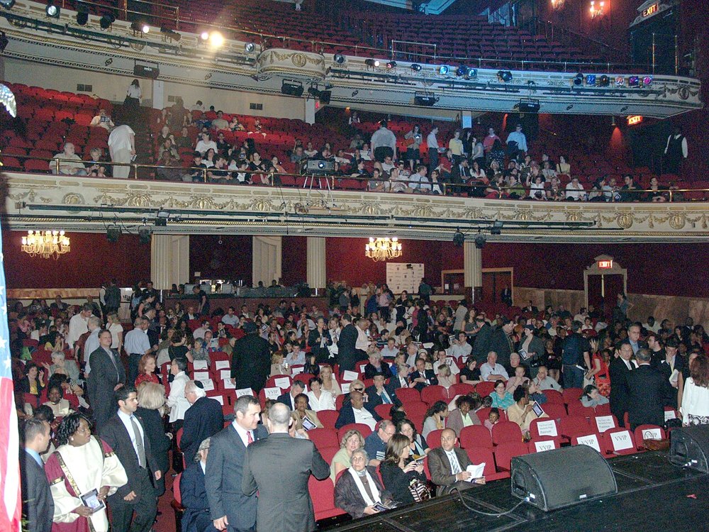 The Apollo Theater auditorium seen from the stage