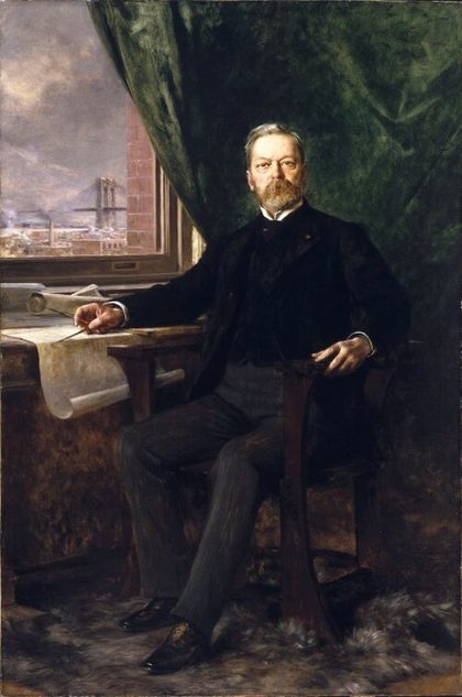 Portrait of Washington A. Roebling, chief engineer of the Brooklyn Bridge