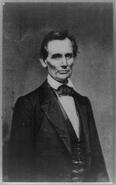 Abraham Lincoln in 1860, photographed by Mathew Brady the day of his Cooper Union speech.