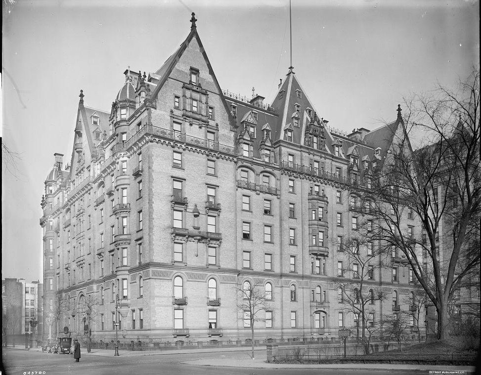 The Dakota Apartment House on Central Park West around 1905.