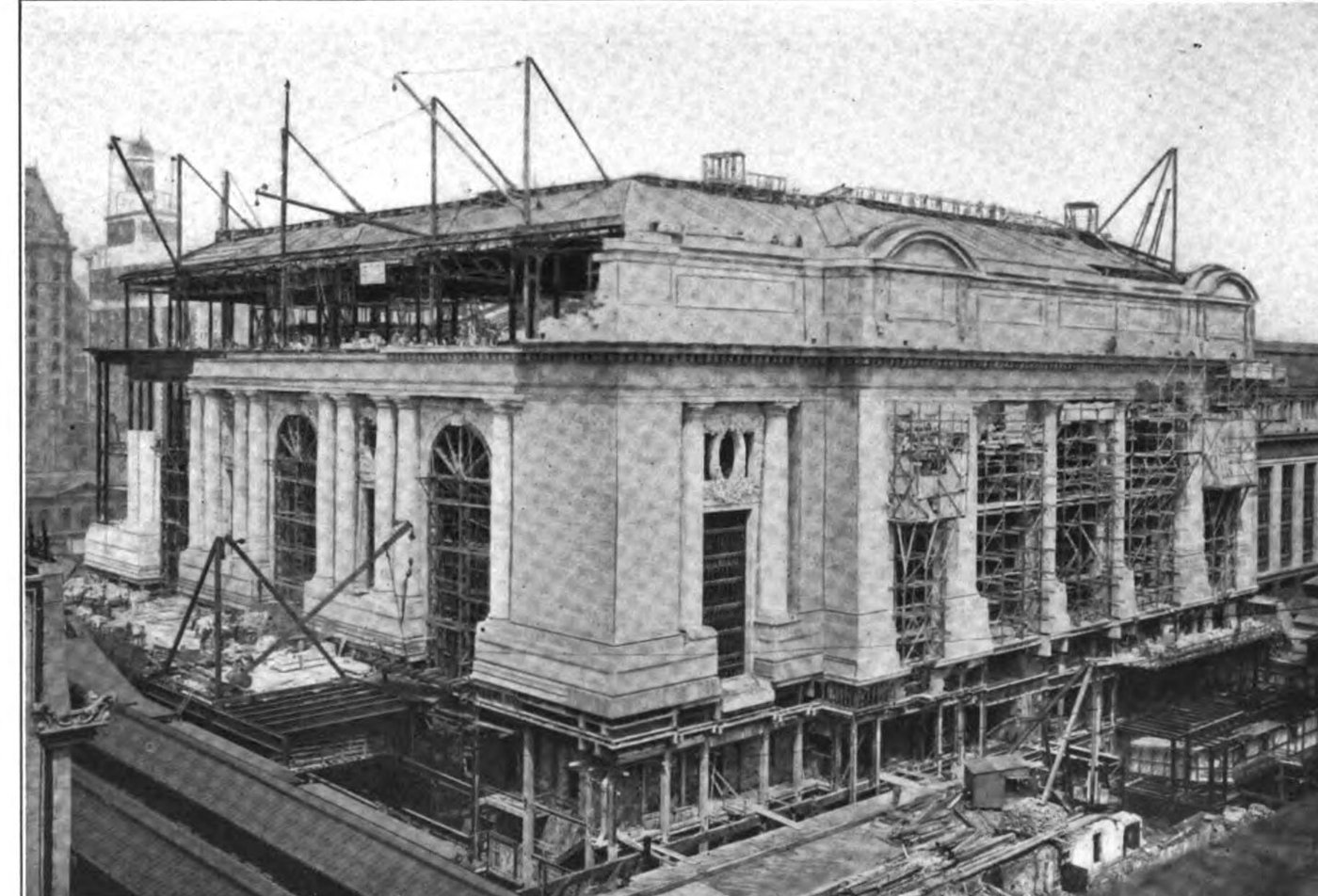 Grand Central Terminal's head house under construction in May 1912.