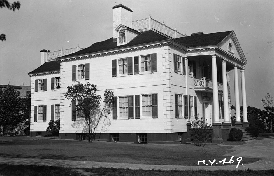 The Morris-Jumel Mansion exterior photographed in 1936