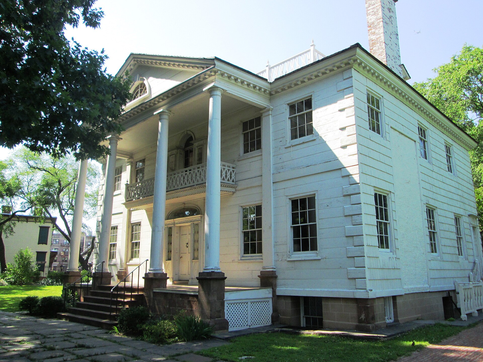 The Morris-Jumel Mansion with its columned portico