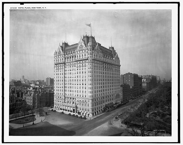 The Plaza Hotel and Grand Army Plaza in 1910.