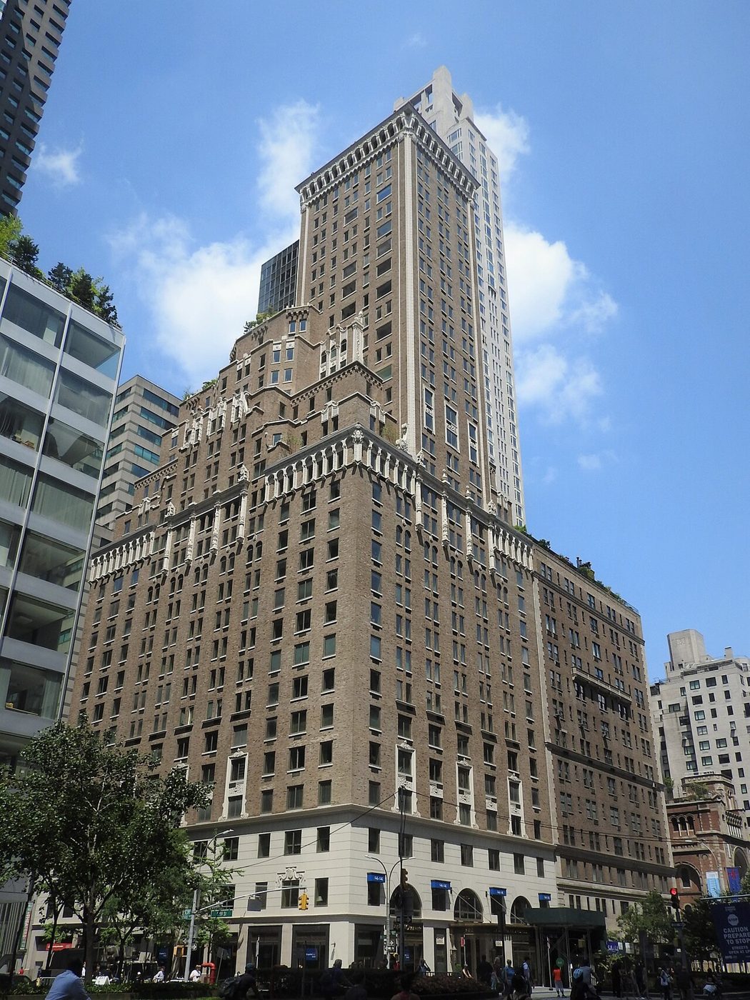 Trump Park Avenue at 502 Park Avenue seen across Park Avenue in Manhattan, with its setbacks and tower