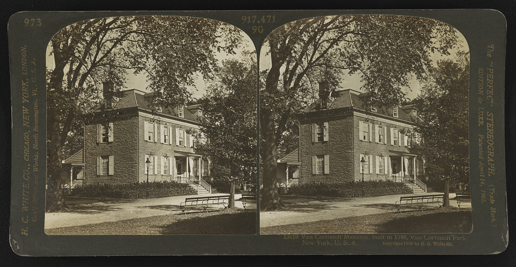 Van Cortlandt Mansion in an 1898 stereograph.