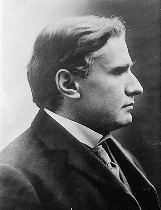 Portrait of the conductor Walter Damrosch in profile.